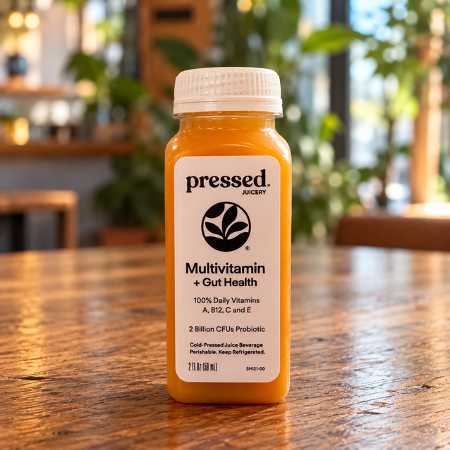Pressed Shot: Multivitamin + Gut Health.
