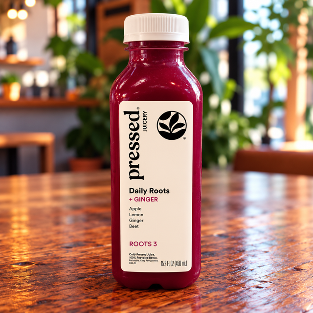 Pressed Juice: Daily Roots + Ginger.