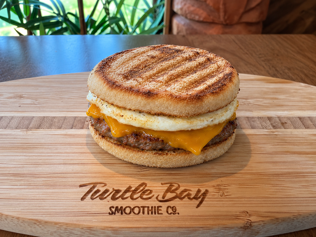 Premium Sausage, Egg, Cheddar on English Muffin