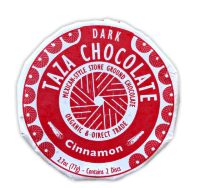 Taza Chocolate: Cinnamon 50% Dark.