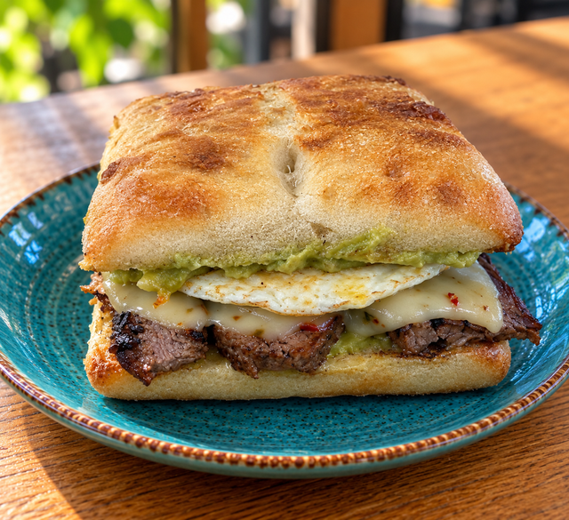Southwest Steak & Egg Breakfast Sandwich.