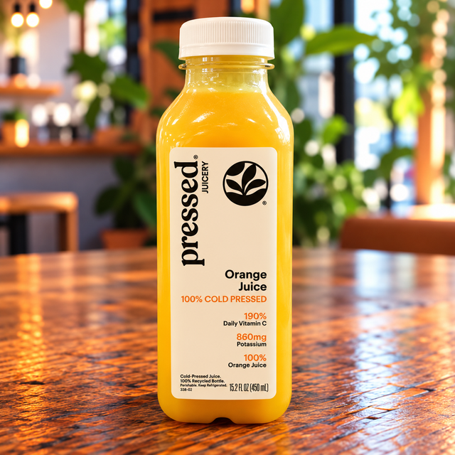 Pressed Juice: Orange Juice.