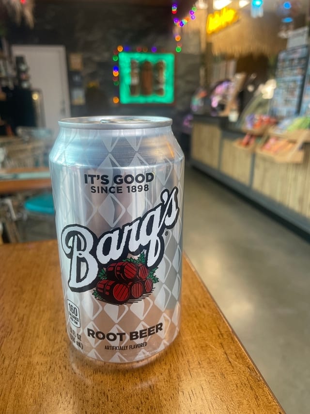 Barg's Root Beer.